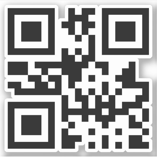 Symbool voor hart en hart — QR-code Sticker (Voorkant)