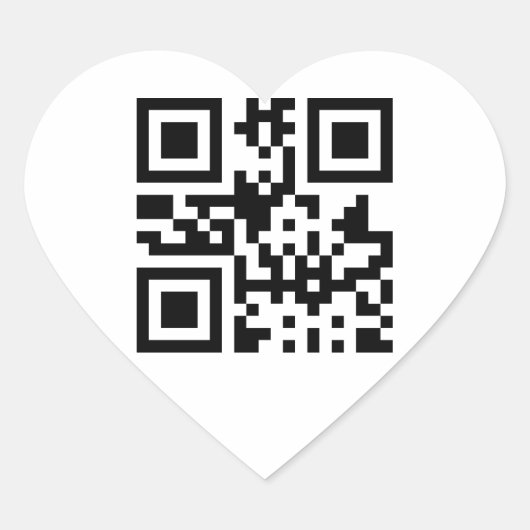 Symbool voor hart en hart — QR-code Sticker (Voorkant)