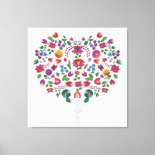 Symbool voor hartvorm canvas afdruk (Voorkant)