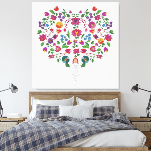 Symbool voor hartvorm canvas afdruk (Insitu (Slaapkamer))