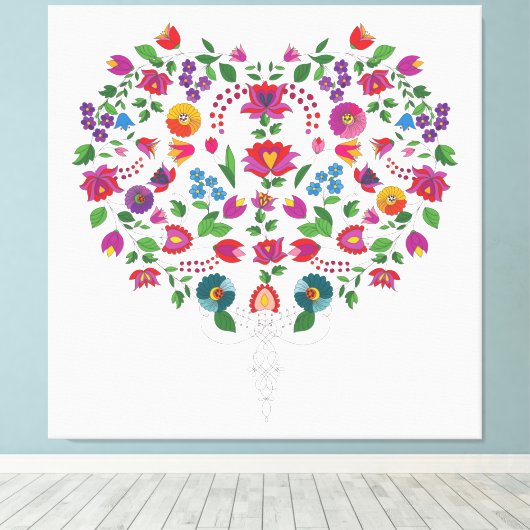 Symbool voor hartvorm canvas afdruk (Insitu (Houten vloer))