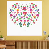 Symbool voor hartvorm canvas afdruk (Insitu (Woonkamer))