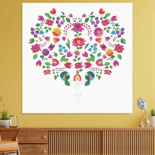 Symbool voor hartvorm canvas afdruk (Insitu (Woonkamer))