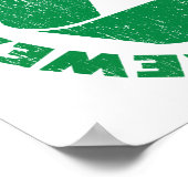 Symbool voor herslijtkleding Recyclen Poster (Hoek)