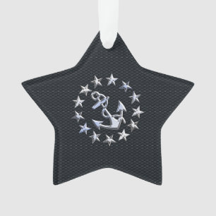 Symbool voor het aandoen van een motorjacht op het ornament