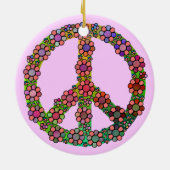 Symbool voor het aanplakteken voor blote vrede kle keramisch ornament (Achterkant)