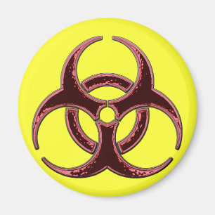 Symbool voor het gevaar van Rusty Bio Magneet