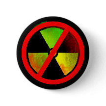 Symbool voor het radioactieve gestroomde no-Nukes