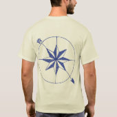 Symbool voor het verzamelen van antieke kompassen  t-shirt (Achterkant)
