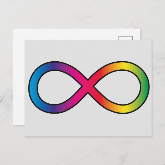 Symbool voor ineindigheid in neurodiversiteit briefkaart (Voorkant / Achterkant)