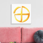 Symbool voor inheemse spiritualiteit canvas afdruk (Insitu (Woonkamer))