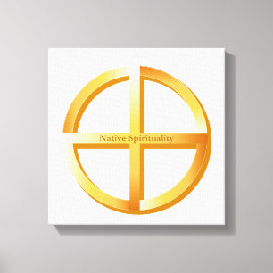 Symbool voor inheemse spiritualiteit canvas afdruk