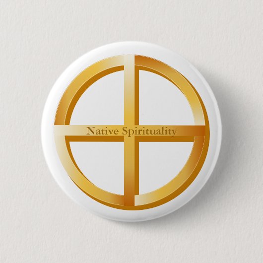 Symbool voor inheemse spiritualiteit ronde button 5,7 cm (Voorkant)