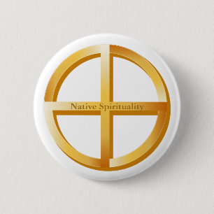 Symbool voor inheemse spiritualiteit ronde button 5,7 cm