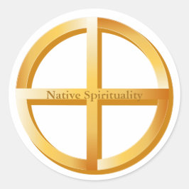 Symbool voor inheemse spiritualiteit ronde sticker