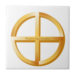 Symbool voor inheemse spiritualiteit tegeltje