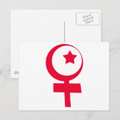 Symbool voor islamitisch feminisme briefkaart (Voorkant / Achterkant)