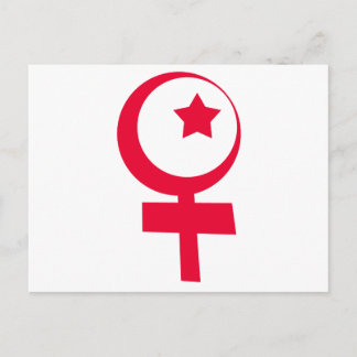 Symbool voor islamitisch feminisme briefkaart