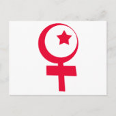 Symbool voor islamitisch feminisme briefkaart (Voorkant)