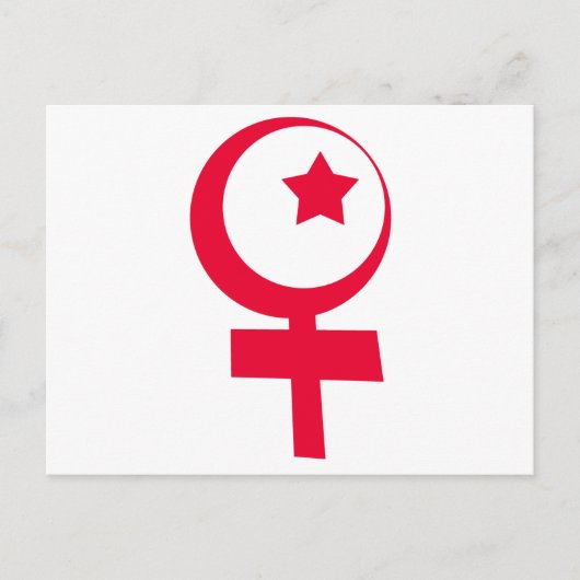 Symbool voor islamitisch feminisme briefkaart (Voorkant)