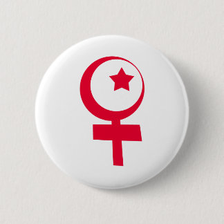 Symbool voor islamitisch feminisme ronde button 5,7 cm