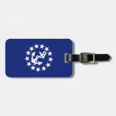 Symbool voor jachtvlag Anchor sterren op blauw Bagagelabel (Voorkant horizontaal)