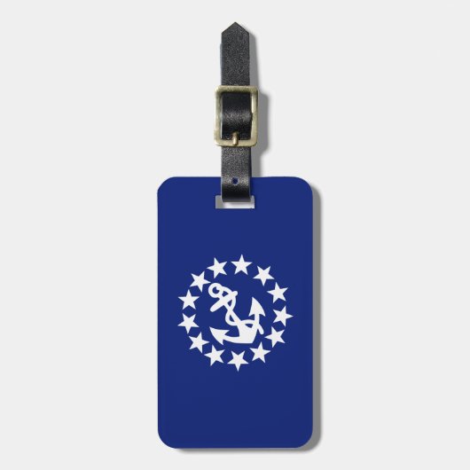 Symbool voor jachtvlag Anchor sterren op blauw Bagagelabel (Voorkant verticaal)