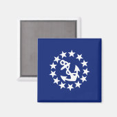 Symbool voor jachtvlag Anchor sterren op blauw Magneet (Voorkant / Achterkant)