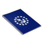 Symbool voor jachtvlag Anchor sterren op blauw Notitieboek (Rechterzijde)