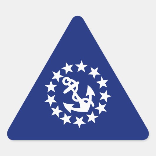 Symbool voor jachtvlag Anchor sterren op blauw Sticker (Voorkant)