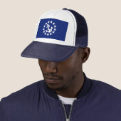 Symbool voor jachtvlag Anchor sterren op blauw Trucker Pet (In situ)