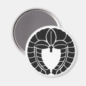 Symbool voor Japanse familiekust (KAMON) Magneet (Voorkant / Achterkant)