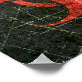 Symbool voor kruisgevaar poster (Hoek)