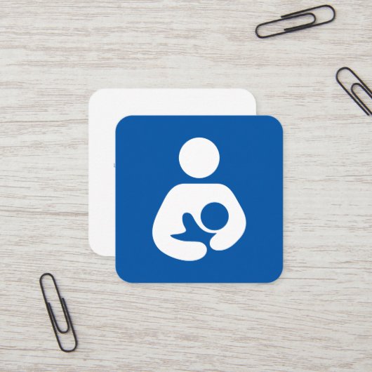 Symbool voor Lactation Consultant Vierkante Visitekaartje (Voorkant / Achterkant in situ)