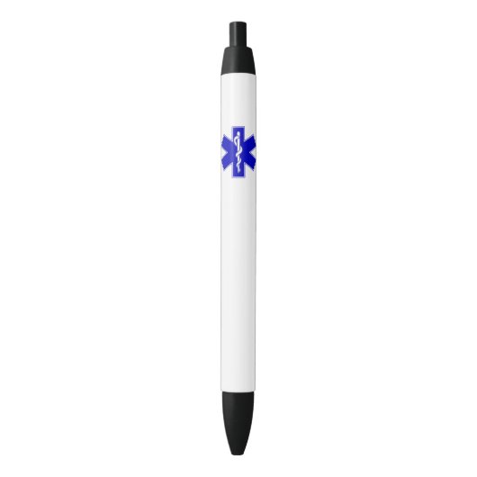 Symbool voor levensstandaard blauwe inkt pen (Voorkant Verticaal)