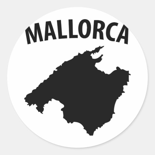 symbool voor mallorca ronde sticker (Voorkant)