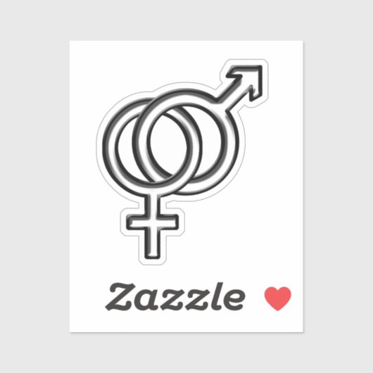 Symbool voor mannen en Vrouwen Sticker (Vel)