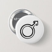 Symbool voor mannen ronde button 5,7 cm (Voorkant /achterkant)