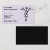 Symbool voor medisch beroep | Caduceus Nursing Visitekaartje (Voorkant / Achterkant)