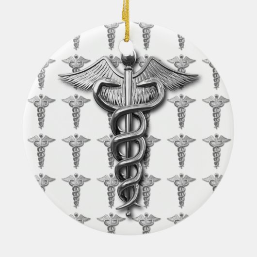 Symbool voor medisch beroep keramisch ornament (Achterkant)