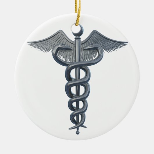 Symbool voor medisch beroep keramisch ornament (Voorkant)