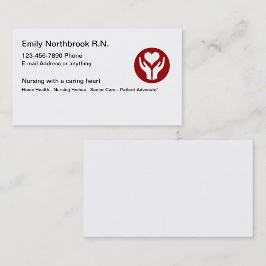 Symbool voor medisch beroepsbeoefenaar geregistree visitekaartje (Voorkant / Achterkant)