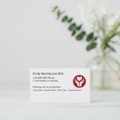 Symbool voor medisch beroepsbeoefenaar geregistree visitekaartje (Staand voorkant)