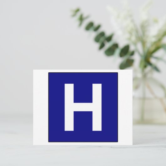 Symbool voor medische arts briefkaart (Staand voorkant)