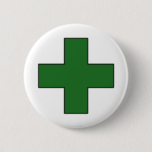 Symbool voor medische beveiliging voor het redden  ronde button 5,7 cm (Voorkant)