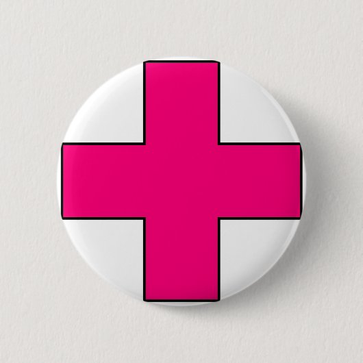 Symbool voor medische beveiliging voor het redden  ronde button 5,7 cm (Voorkant)