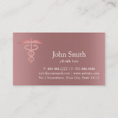 Symbool voor medische kaduceus visitekaartje (Achterkant)