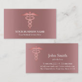 Symbool voor medische kaduceus visitekaartje (Voorkant / Achterkant)