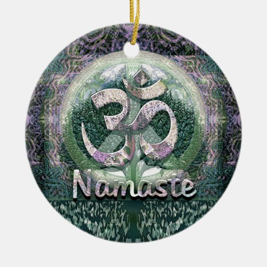 Symbool voor Namaste Vrede Keramisch Ornament (Voorkant)