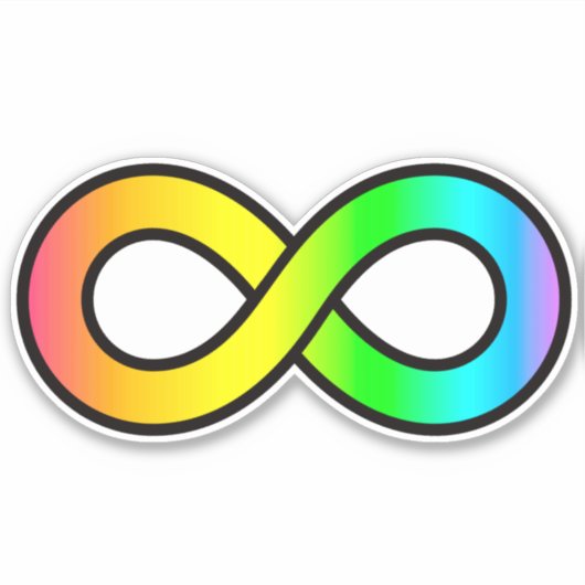 Symbool voor neurodiversiteit sticker (Voorkant)